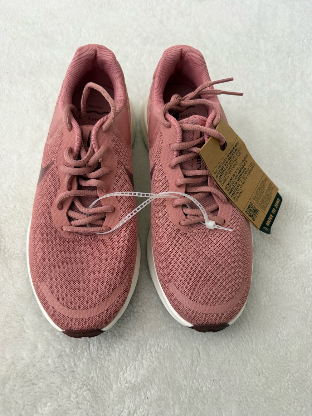 Nike Women's Dusty Rose Mesh Lace-Up Athletic Sneakers Without Box